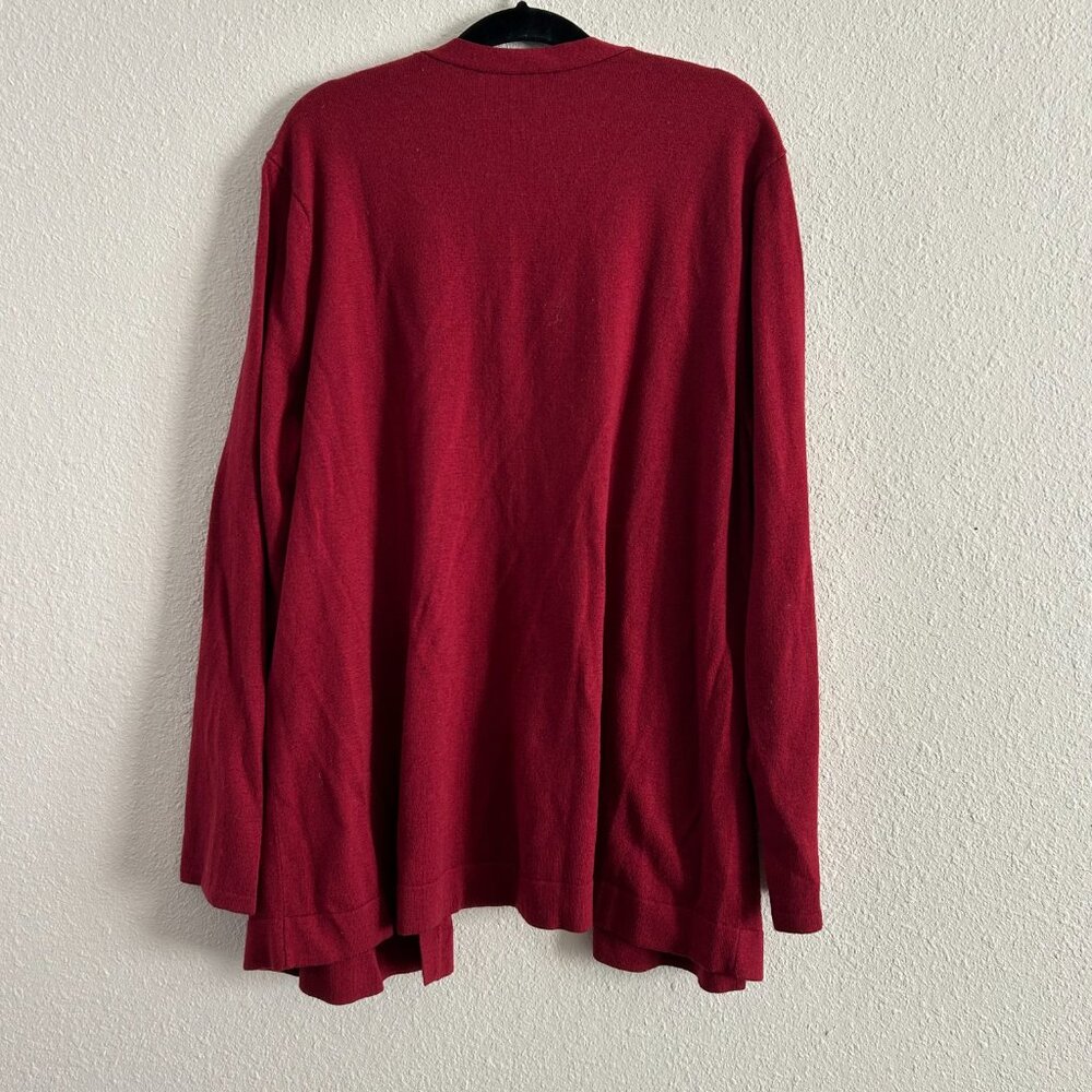J.Jill Red Petite Large Cardigan Sweater - Picture 3 of 3